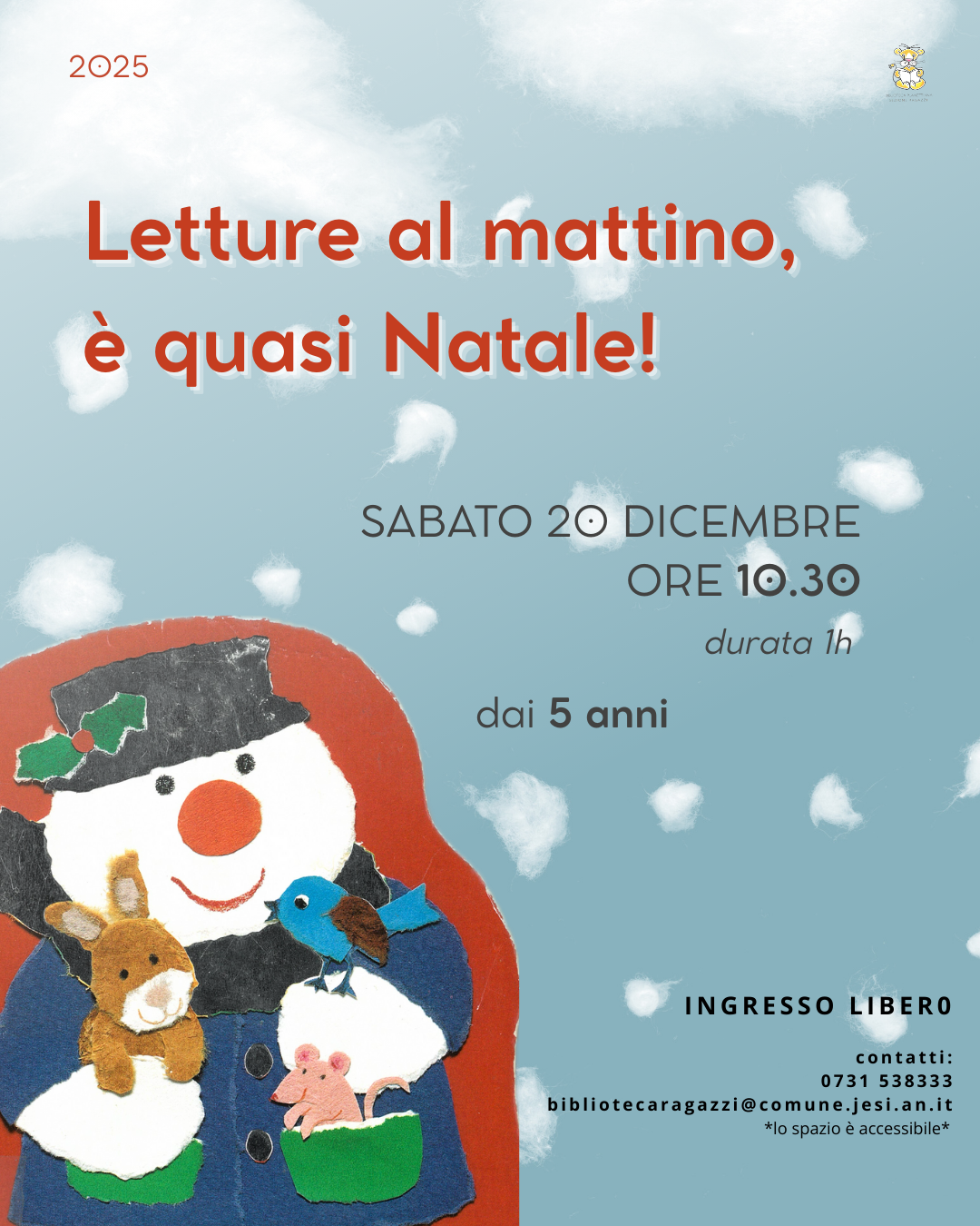 pupazzo di neve e animaletti